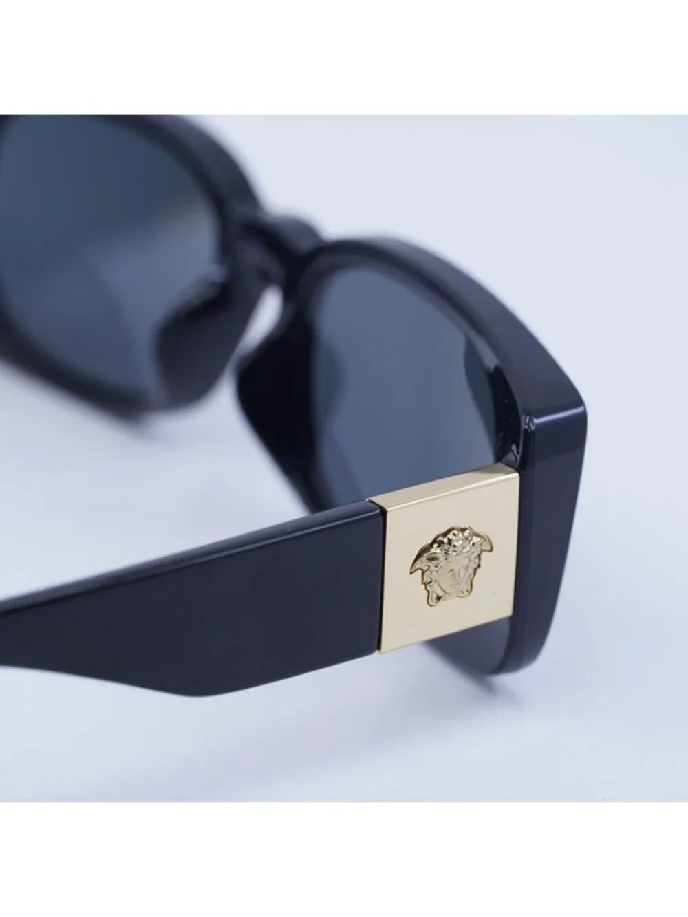 Versace Kids VK4003U GB1/87 Sunglasses Black Rectangle Frame, Dark Grey Lenses